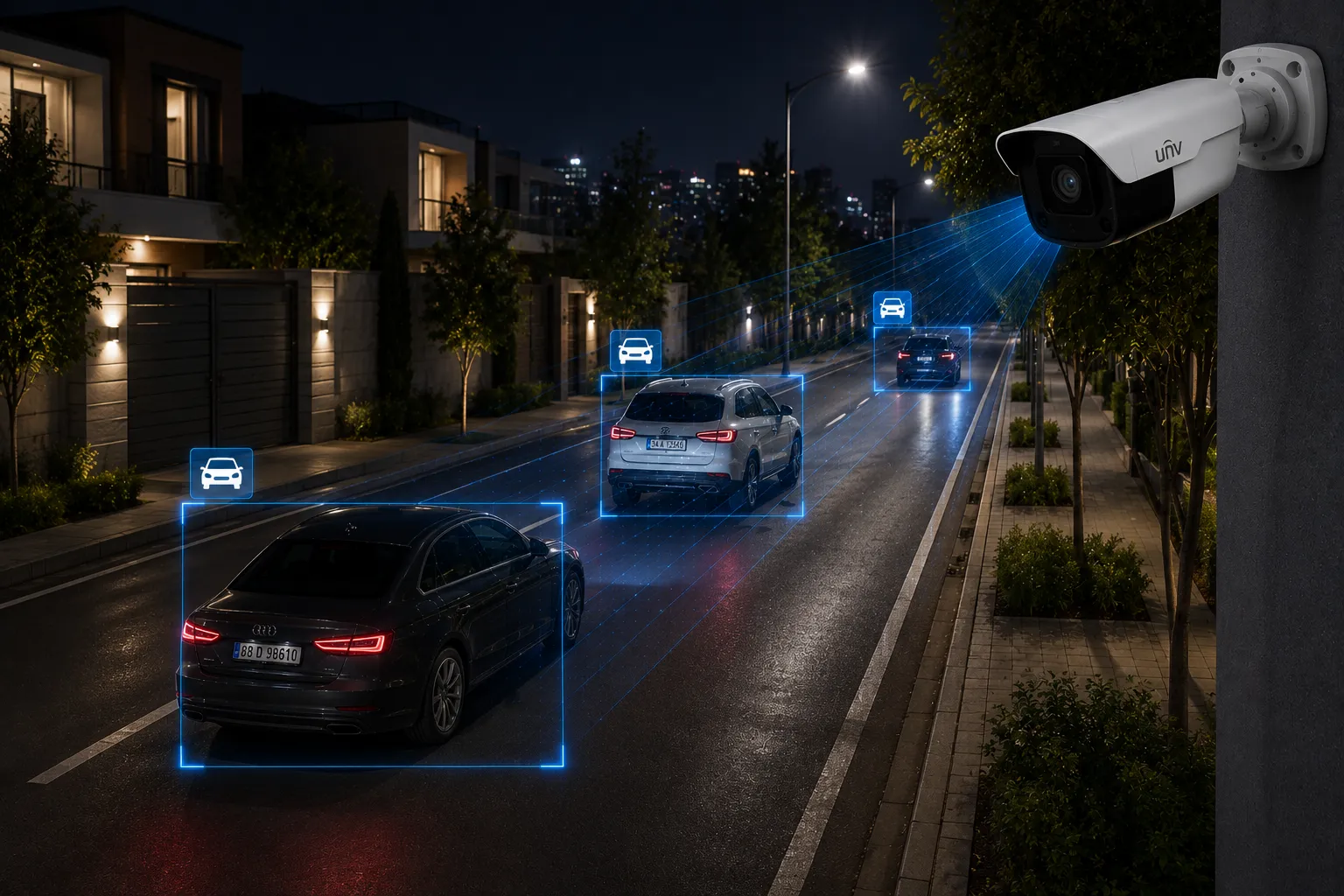 تشخیص ماشین با هوش مصنوعی با فناوری ai در دوربین مداربسته یونی ویو